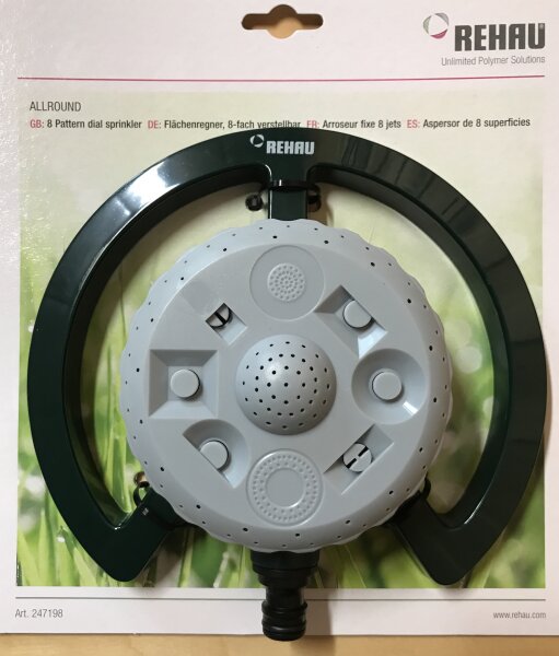 Flächenregner aus Kunststoff -grün/grau-Sonderposten