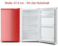 CHiQ Tisch-Kühlschrank rot- 94 Liter EEK: F