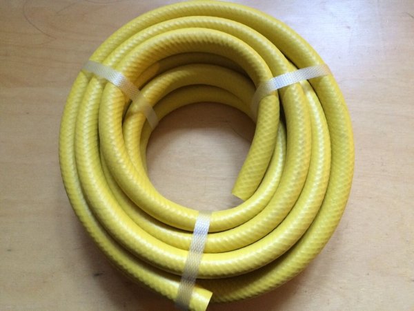 2,5m Gartenschlauch Wasserschlauch 1/2" (12mm) Farbe gelb mit farbigen 1/2" Armaturen