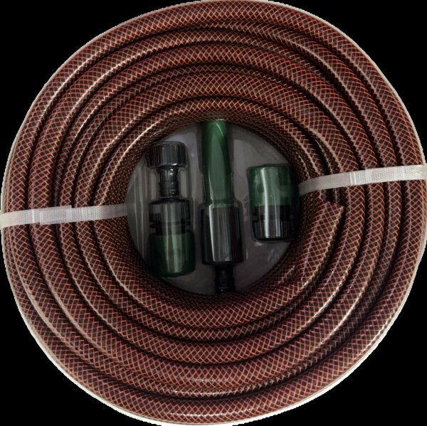 20m Gartenschlauch Set Basic Line 13mm 1/2" mit Armaturen