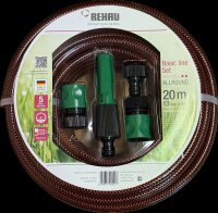 20m Gartenschlauch Set Basic Line 13mm 1/2" mit Armaturen