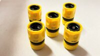5x Wasserstop Aquastop 1/2" aus Kunststoff gelb von...