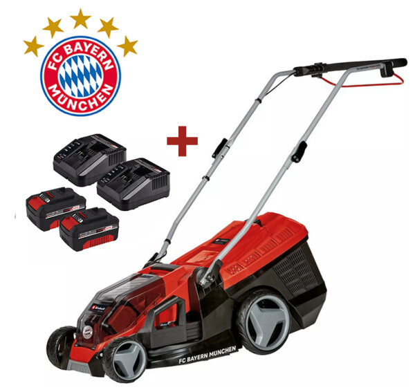 Einhell Kit FC Bayern Special Edition Akku-Rasenmäher für 400 m²