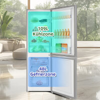CHiQ Kühl-/ Gefrierkombination 144cm 157 Liter LowFrost EEK: D